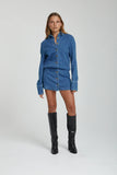 LS BUTTON UP DRESS - COUNTRY DENIM