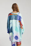 LS OVERSIZED SHIRT - BLUE SUNFLWR