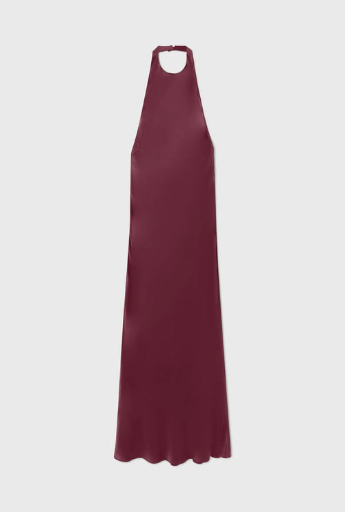 Long Halter Dress Deadleaf
