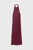 Long Halter Dress Deadleaf