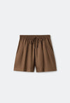 TWILL SLOUCH SHORTS DARK EARTH