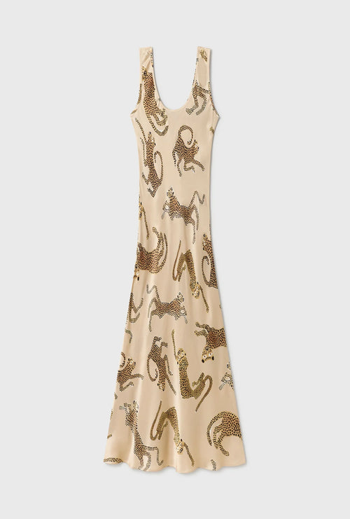 SCOOP NECK DRESS JAGUARS HAZELNUT