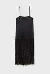 FRINGE DRESS BLACK