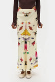 LONG BIAS CUT SKIRT INSECTS