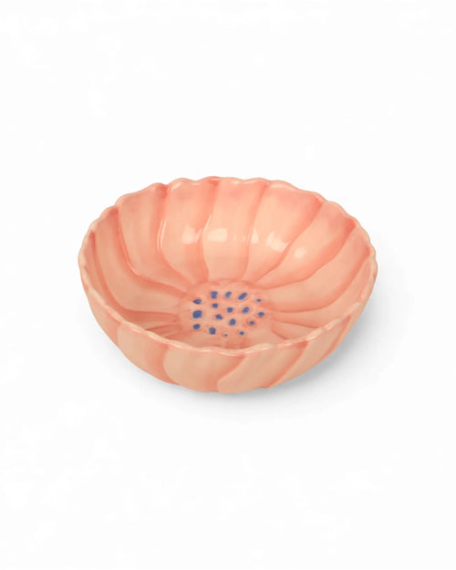 BLUSH STONEWARE FLOWER BOWL