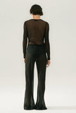 CHIFFON BIAS CUT PANTS BLACK