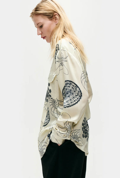 BOYFRIEND SHIRT FIBONACCI OFF-WHITE