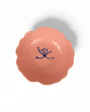 BLUSH STONEWARE STAND FLOWER BOWL