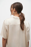 Short Sleeve Boyfriend Shirt- Hazelnut