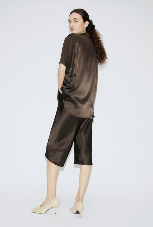 Short Sleeve Boyfriend Shirt Mantis