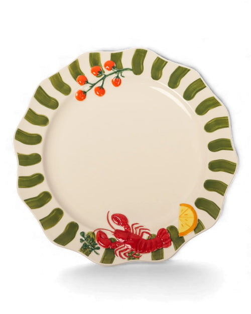 SEAVIEW STONEWARE LOBSTER DINNER PLATE