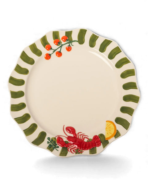SEAVIEW STONEWARE LOBSTER DINNER PLATE