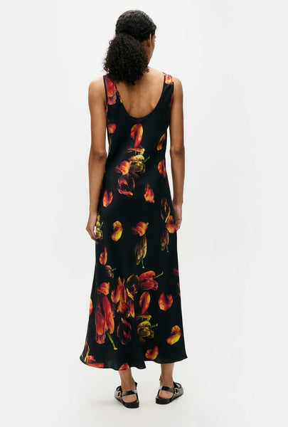 SCOOP NECK DRESS TULIPA BLACK