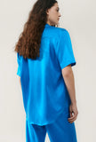 SHORT SLEEVE BOYFRIEND SHIRT COAST BLUE