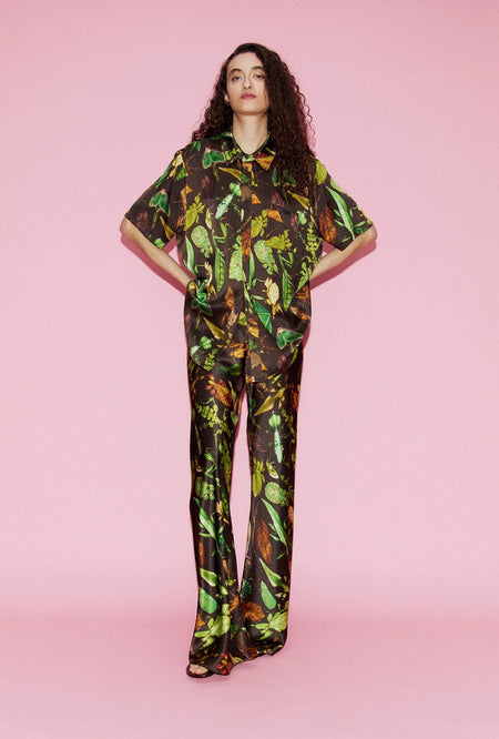 BIAS CUT PANTS BLACKBERRY