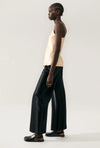 WIDE BIAS PANTS RAW EDGE BLACK