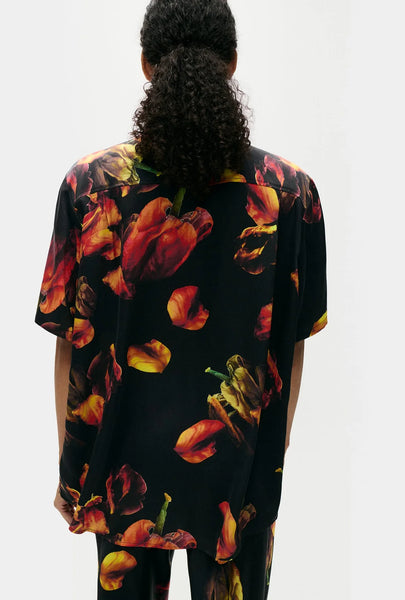 SHORT SLEEVE BOYFRIEND SHIRT TULIPA BLACK