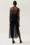 FRINGE DRESS BLACK