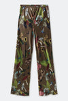 BIAS CUT PANTS MAGIC MUSHROOM DARK EARTH