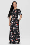 SHORT SLEEVE BIAS DRESS BLEEDING DOVE
