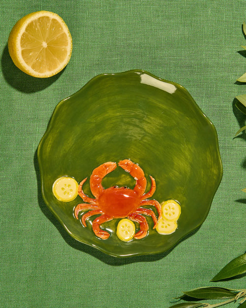 SEAVIEW STONEWARE CRAB PLATE