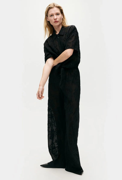 CLIP SILK BIAS CUT PANTS TULIPA BLACK