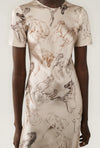 SHORT SLEEVE BIAS DRESS WILD HORSES