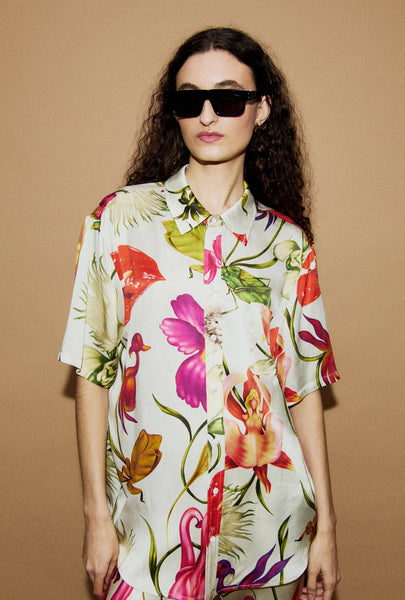 Short Sleeve Boyfriend Shirt Wonderland