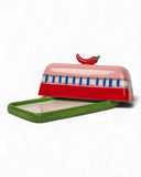 SEAVIEW STONEWARE HOT CHILLI BUTTER DISH