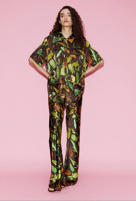 BIAS CUT PANTS BLACKBERRY