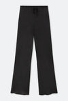 CHIFFON BIAS CUT PANTS BLACK