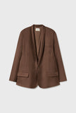 TWILL MIAMI BLAZER DARK EARTH PINSTRIPE