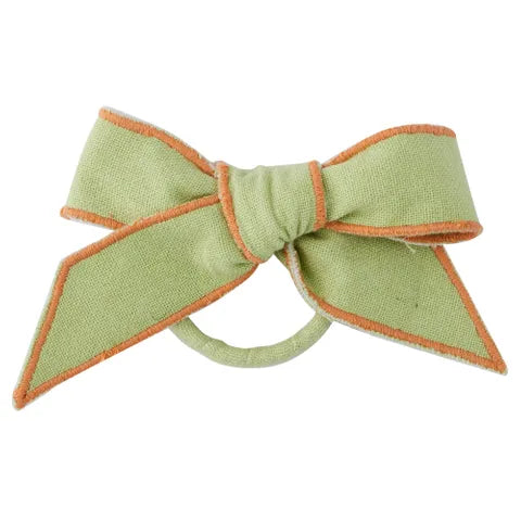 MILLA BOW NAPKIN RING PISTACHIO/PAPAYA