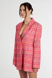 OVERSIZED BLAZER - NEON PLAID