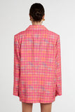 OVERSIZED BLAZER - NEON PLAID