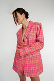 OVERSIZED BLAZER - NEON PLAID