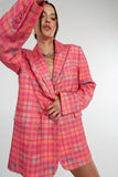 OVERSIZED BLAZER - NEON PLAID