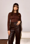 Nia Longsleeve Top - Dark Truffle