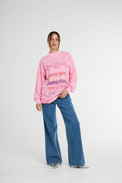 LS BAND TEE - PINK