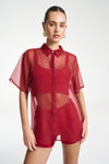 KNIT SHORT - CARDINAL RED
