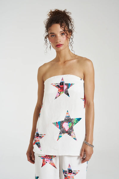 STRAPLESS SHIFT TOP - STAR X LOVERS