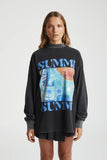 LS BAND TEE - SUNFLWR BLACK
