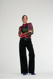 LS RUCHED HIGH NECK TOP - UNTAMED