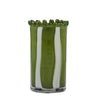 PETTINE GLASS VASE 12.5X23.5CM GREEN