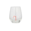 XMAS C/CANE GLASS GLASS CLEAR/RED