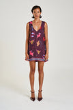V-NECK SHIFT DRESS - ZODIAC