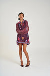 V-NECK SHIFT DRESS - ZODIAC