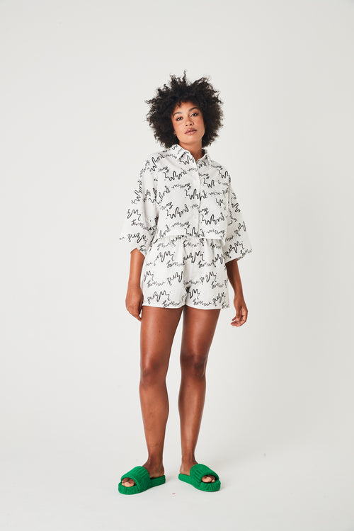 Linen Cropped Shirt- Mr Hadimi