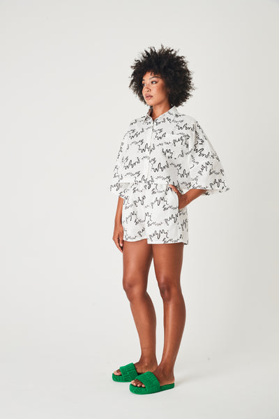 Linen Cropped Shirt- Mr Hadimi