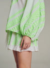 Elasa Blouse- Lime/White